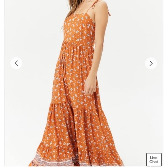 Altar’d State Floral Spaghetti Strap  Maxi Dress - Picture 1 of 5